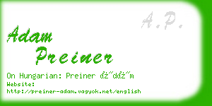 adam preiner business card